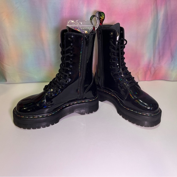 DrMartens rainbow holographic 10 eyelet boots - Picture 4 of 8